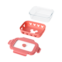 Disney Rectangle Glass Container with Air Tight Detachable Lid (set of 2)