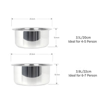 MEYER Trivantage set of 2 Tri-ply Stainless Steel Tope With Lid (20,22cm)
