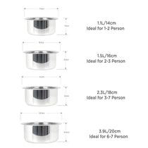 MEYER Trivantage set of 4 Tri-ply Stainless Steel Tope With Lid (14,16,18,20cm)