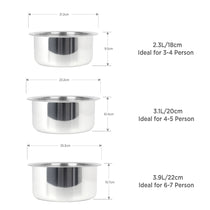 MEYER Trivantage set of 3 Tri-ply Stainless Steel Tope With Lid (18,20,22cm)