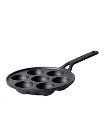 Meyer Pre Seasoned Cast Iron Appam Pan, 20cm