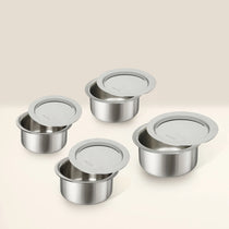 MEYER Trivantage set of 4 Tri-ply Stainless Steel Tope With Lid (14,16,18,20cm)