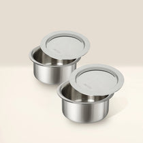 MEYER Trivantage set of 2 Tri-ply Stainless Steel Tope With Lid ( 16,18 cm)