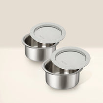 MEYER Trivantage set of 2 Tri-ply Stainless Steel Tope With Lid (18,20 cm)