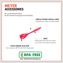 Meyer Silicone Accessories 2 pcs set -  ( Turner + Brush ) ,Red