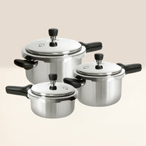 MEYER Presta set of 3 Tri-ply Pressure Cooker (2L, 3L, 5.5L)