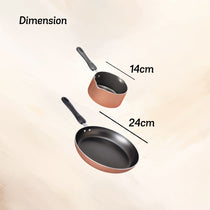 Meyer Non-Stick 3pcs Cookware Set (24cm Frypan + 14cm Milkpan + Nylon Turner)