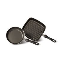 Meyer Non-Stick 2-Piece Cookware Set, Frypan + Grillpan (Suitable For Gas & Electric Cooktops) - Pots and Pans