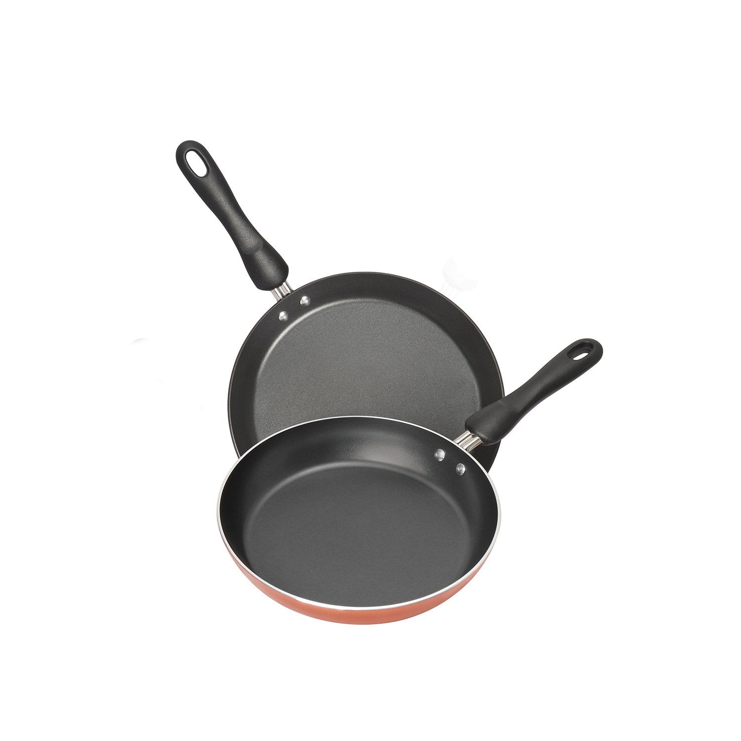 Meyer Non-Stick 2-Piece Cookware Set, Frypan + Flat Tawa (Suitable For Gas & Electric Cooktops) - Pots and Pans