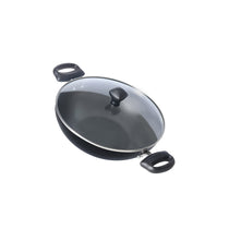 Meyer Non-Stick 5pcs Set (28cm Flat Dosa Tawa + 24cm Frypan + 24cm Kadai with Lid + Nylon Turner) - Pots and Pans