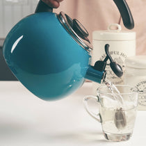 Circulon Enamel On Steel Whistling Tea Kettle 1.9 Liters, Turquoise