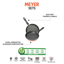 Meyer Non-Stick 2-Piece Cookware Set, Frypan + Flat Tawa (Suitable For Gas & Electric Cooktops) - Pots and Pans