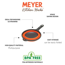 Meyer Round Collapsible Colander with Single Handle, Vegetable/Fruit Colanders Strainers - Pots and Pans