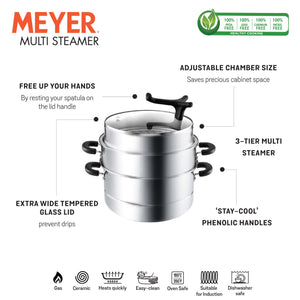 Meyer 3-in-1 Multi Steamer - Pots and Pans
