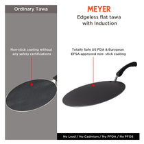 Meyer Non Stick Edge-less Induction Flat Tawa, 30 cm - Pots and Pans