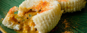 Steamed Sambar Stuffed Idli | Lava idli