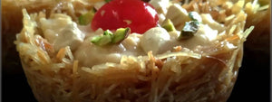 Sewai Katori with Rose Rabri: Crispy Vermicelli Bowls Filled with Luscious