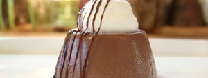 Jiggly chocolate pudding