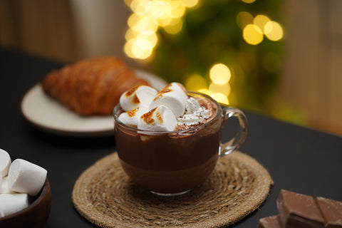 Hot Chocolate: Rich Café-Style Hot Chocolate with Melted Chocolate & Toasted Marshmallows