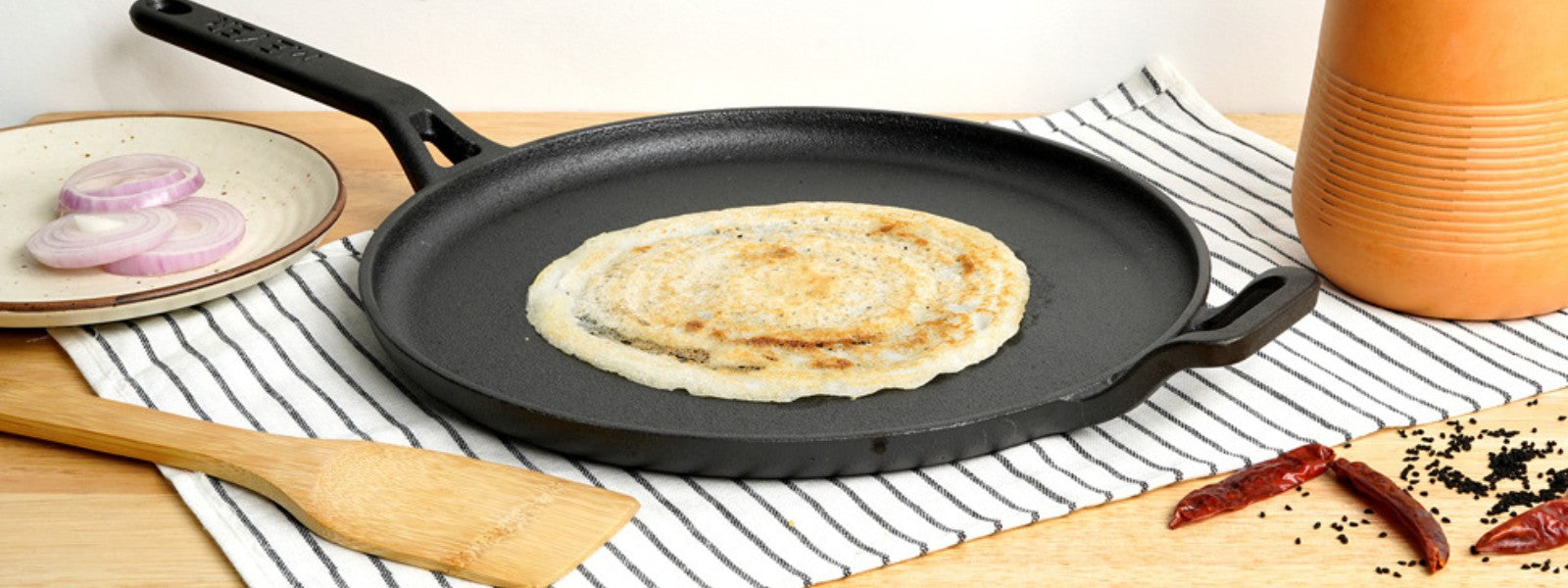 Enjoy Crispy Dosas with a Cast Iron Dosa Tawa