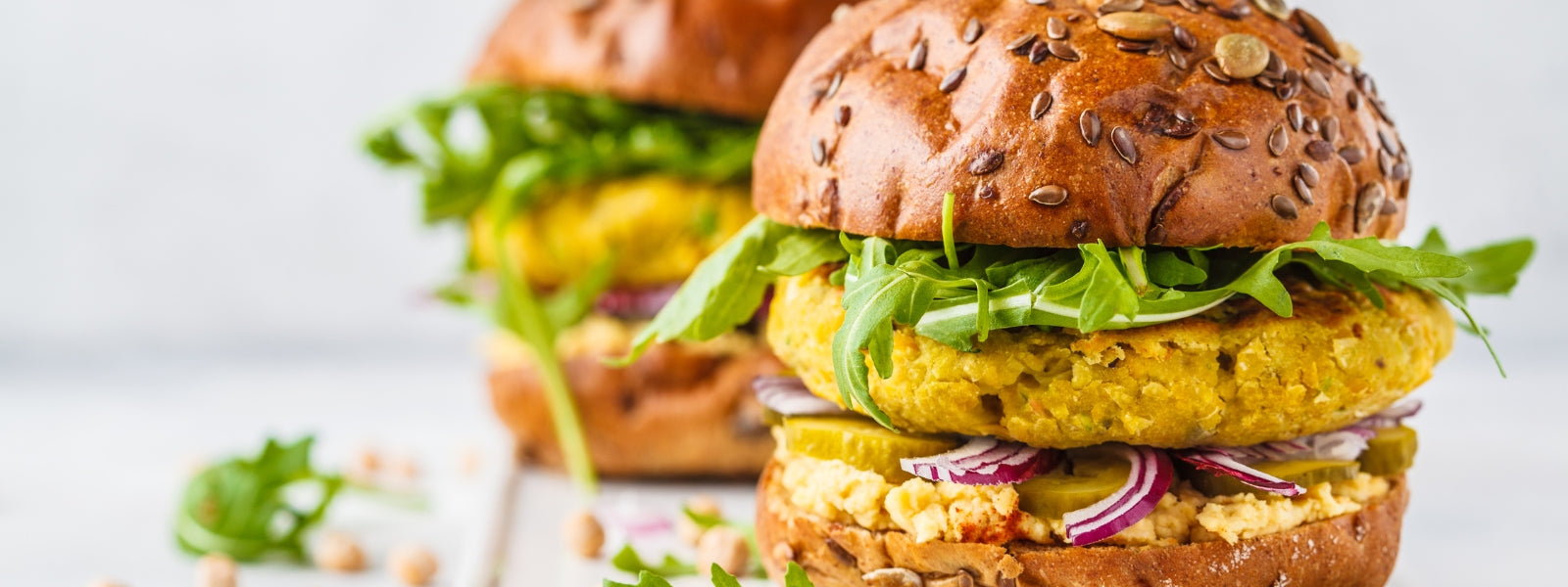 High Protein Chickpea and Sesame Burger