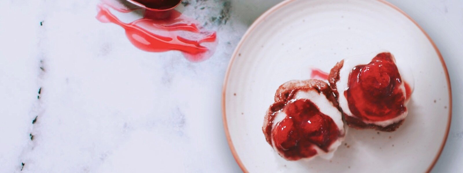 Acai Berry And Strawberry Cinnamon Rolls