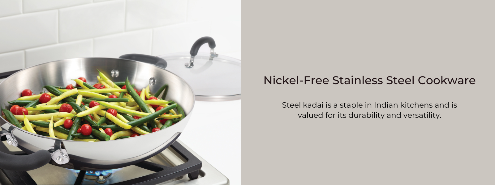 Steel Kadai: Buy Premium Nickel-Free Stainless Steel Cookware