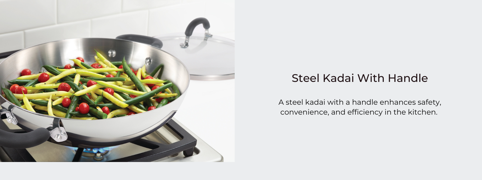 Steel Kadai With Handle For Ease Of Use