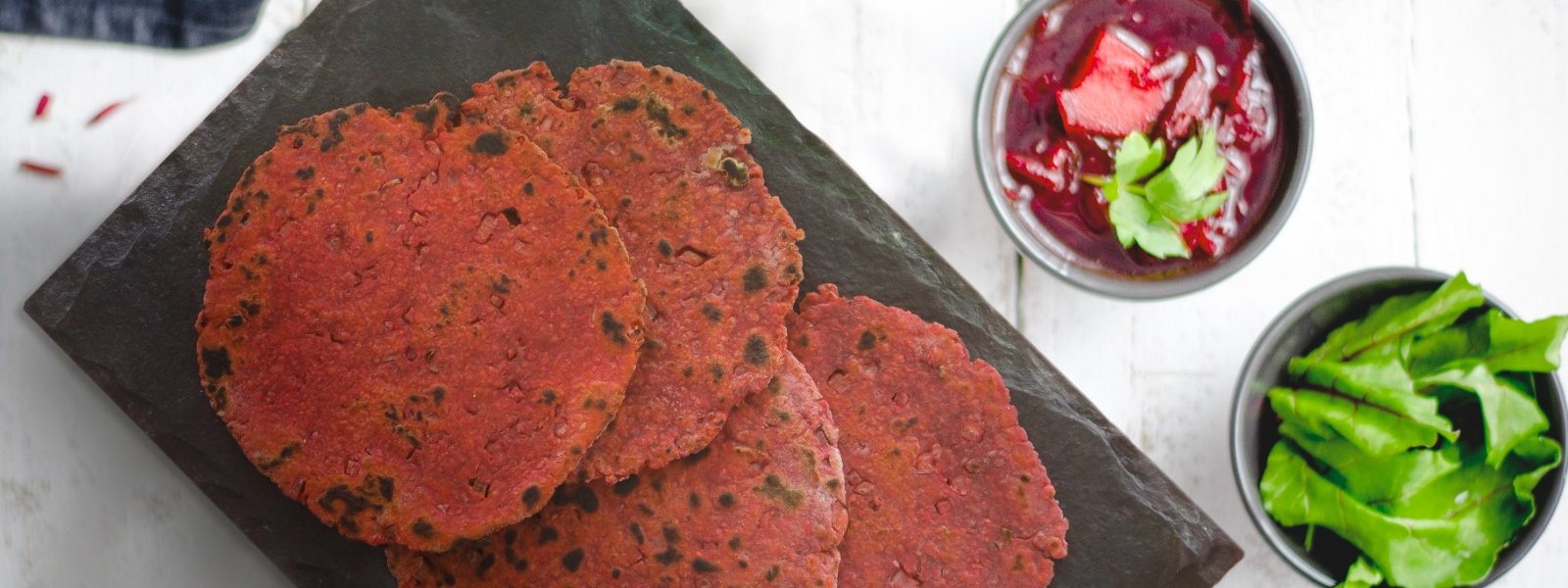 Oats And Beetroot Roti