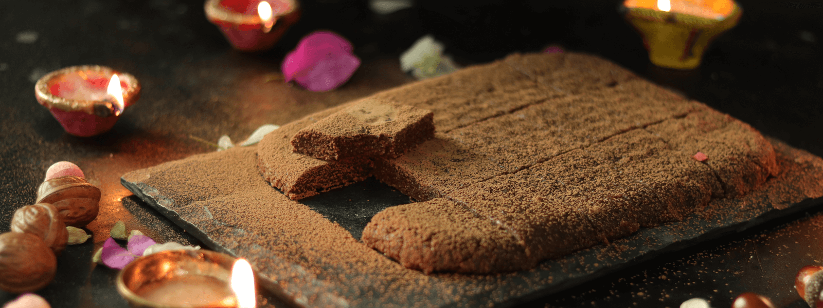 Rava Coconut Chocolate Barfi