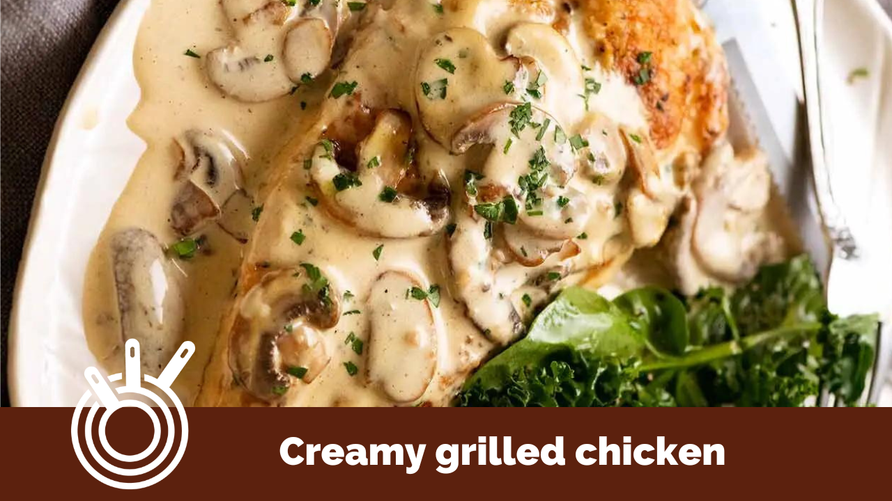 Perfect Grilled chicken in garlic cream curry