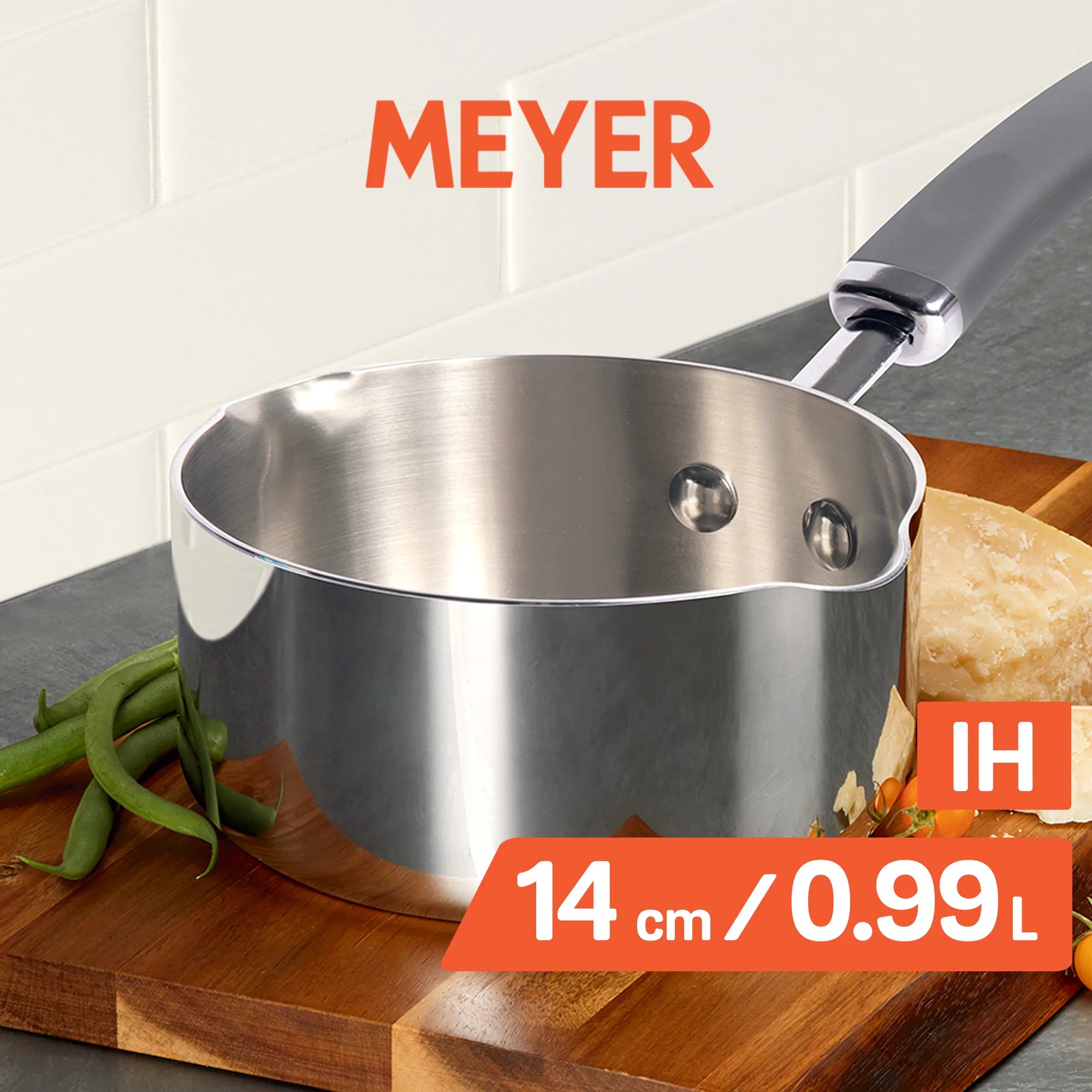 Meyer Trivantage Stainless Steel Triply Cookware Milkpan, 14cm