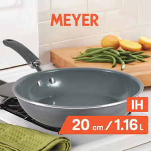 Meyer Anzen Ceramic Coated Cookware 2 piece Set -Frypan + Interchangeable Glass Lid, 20cm