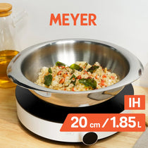 Meyer Trivantage Stainless Steel Triply Cookware 2-Piece Set - Tasla + Interchangeable Glass Lid, 20cm