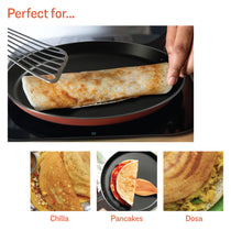 Meyer Flat Tawa Induction, 32cm/3mm Thick, Orange