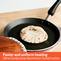 Meyer Flat Tawa Induction, 32cm/3mm Thick, Orange