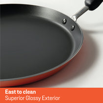 Meyer Flat Tawa Induction, 32cm/3mm Thick, Orange
