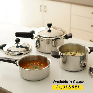 MEYER Presta  3L Tri-ply with Outer Lid Pressure Cooker