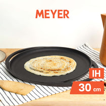 Meyer Pre-Seasoned Cast Iron Two Side Handle Flat Tawa Pan,30cm