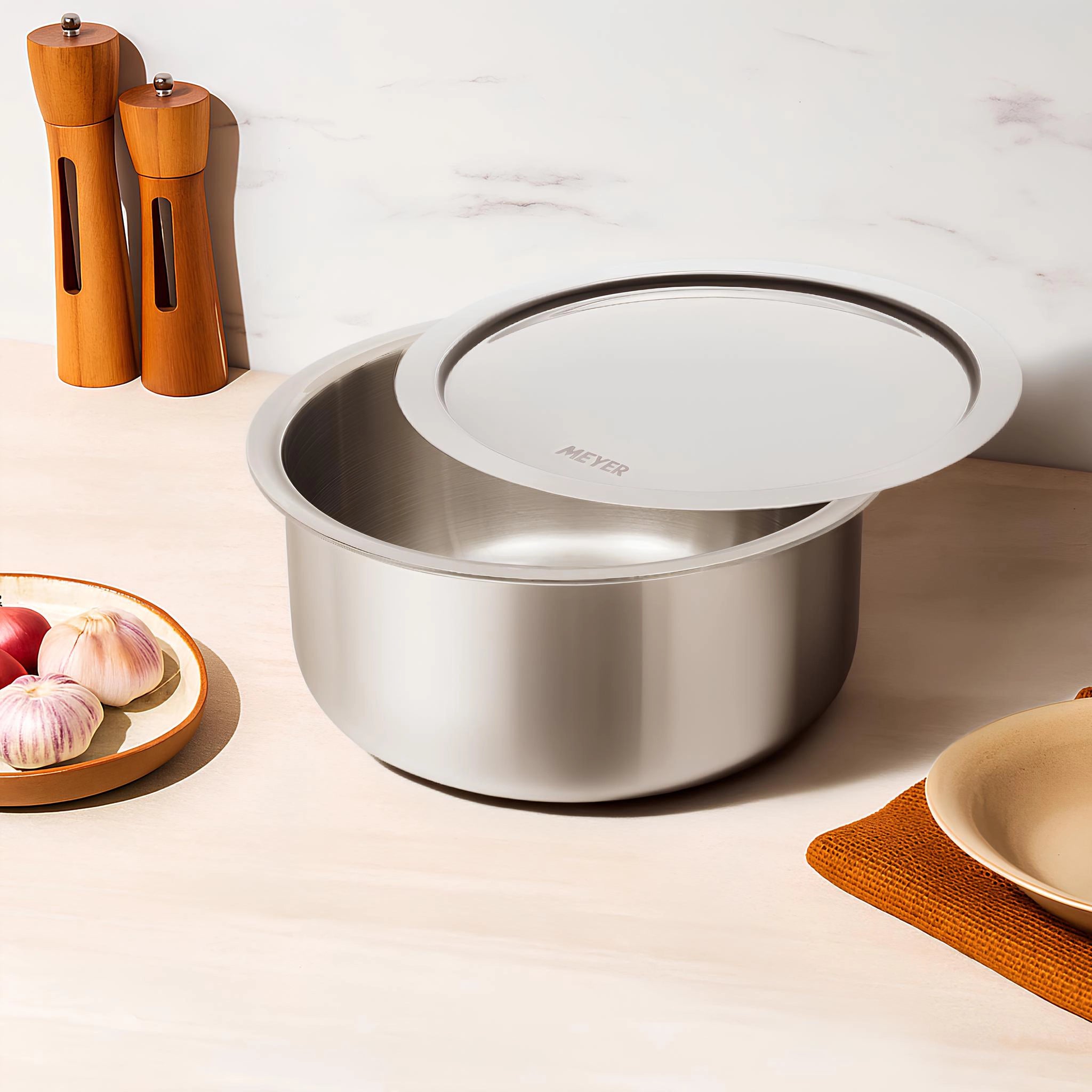 Meyer Trivantage 22cm Tri-Ply Stainless Steel Tope With Lid