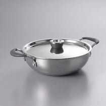 Meyer Trivantage Pro 22cm/2L Triply Stainless Steel shallow kadhai with lid