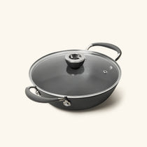 MEYER AEROCAST  Light weight Cast Iron 24cm Kadai with Lid