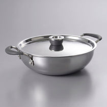 Meyer Trivantage Pro 28cm/4.4L Triply Stainless Steel shallow kadhai with lid