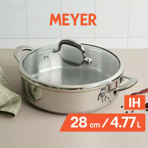 Meyer Select Stainless Steel Sauteuse 28cm (Induction & Gas Compatible)