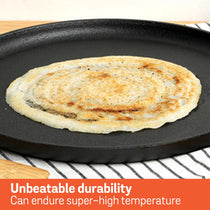 Meyer Pre-Seasoned 30cm Cast Iron 2-in-1 Grill & Griddle (Grillpan + Dosa Tawa)