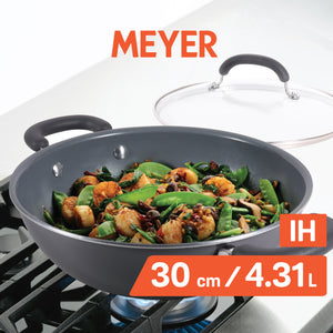 Meyer Anzen Ceramic Coated Cookware 30cm Wok / Kadai with Lid