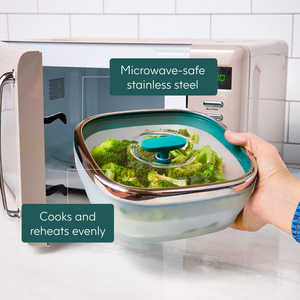 Microwave safe frosted borosilicate glass Anyday dishware- Medium Square Dish