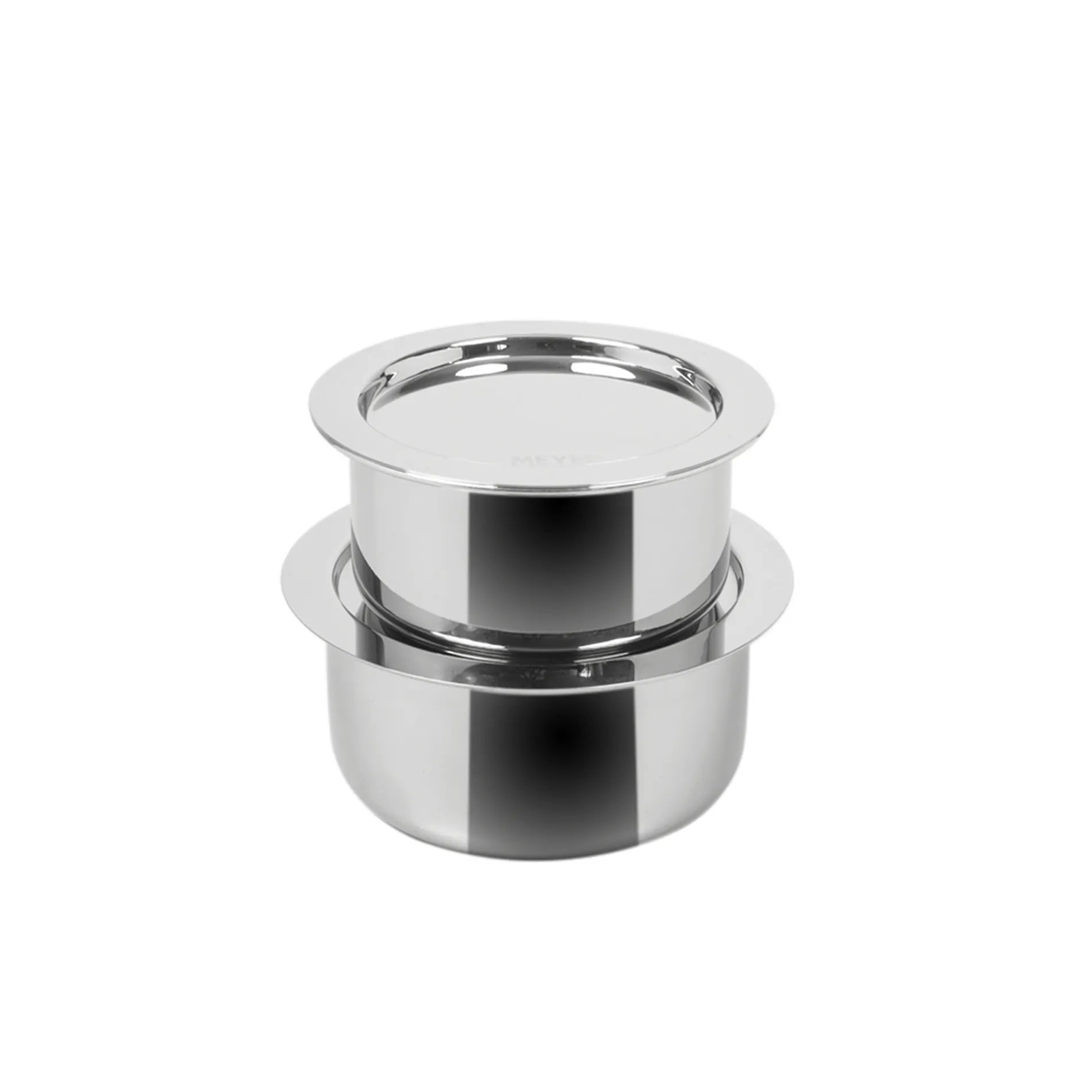 MEYER Trivantage set of 2 Tri-ply Stainless Steel Tope With Lid (14,16cm)