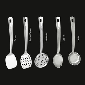 Meyer Stainless Steel Accessories 2 pcs set - ( Ladle, 30cm  + Slotted Turner, 33cm )