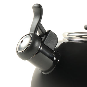 Circulon Enamel On Steel Whistling Tea Kettle 1.9 Liters, Black